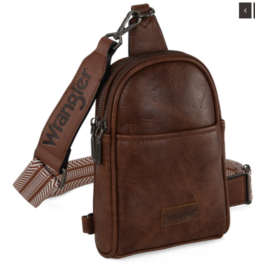 Wrangler Sling Bag/Crossbody/Chest Bag - Dark Brown