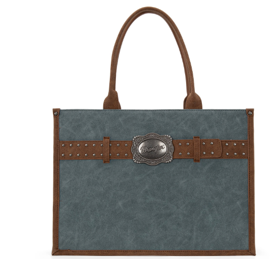 Wrangler Buckle Concealed Carry Large Tote-Jean