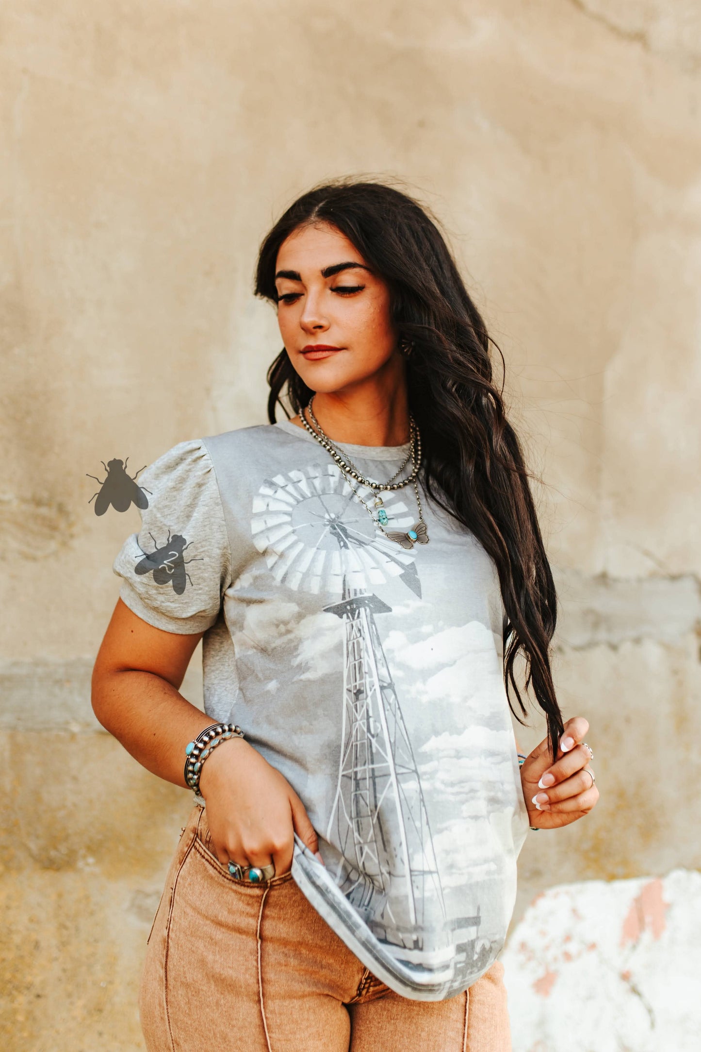 RANCH OASIS Puff Sleeve Tee