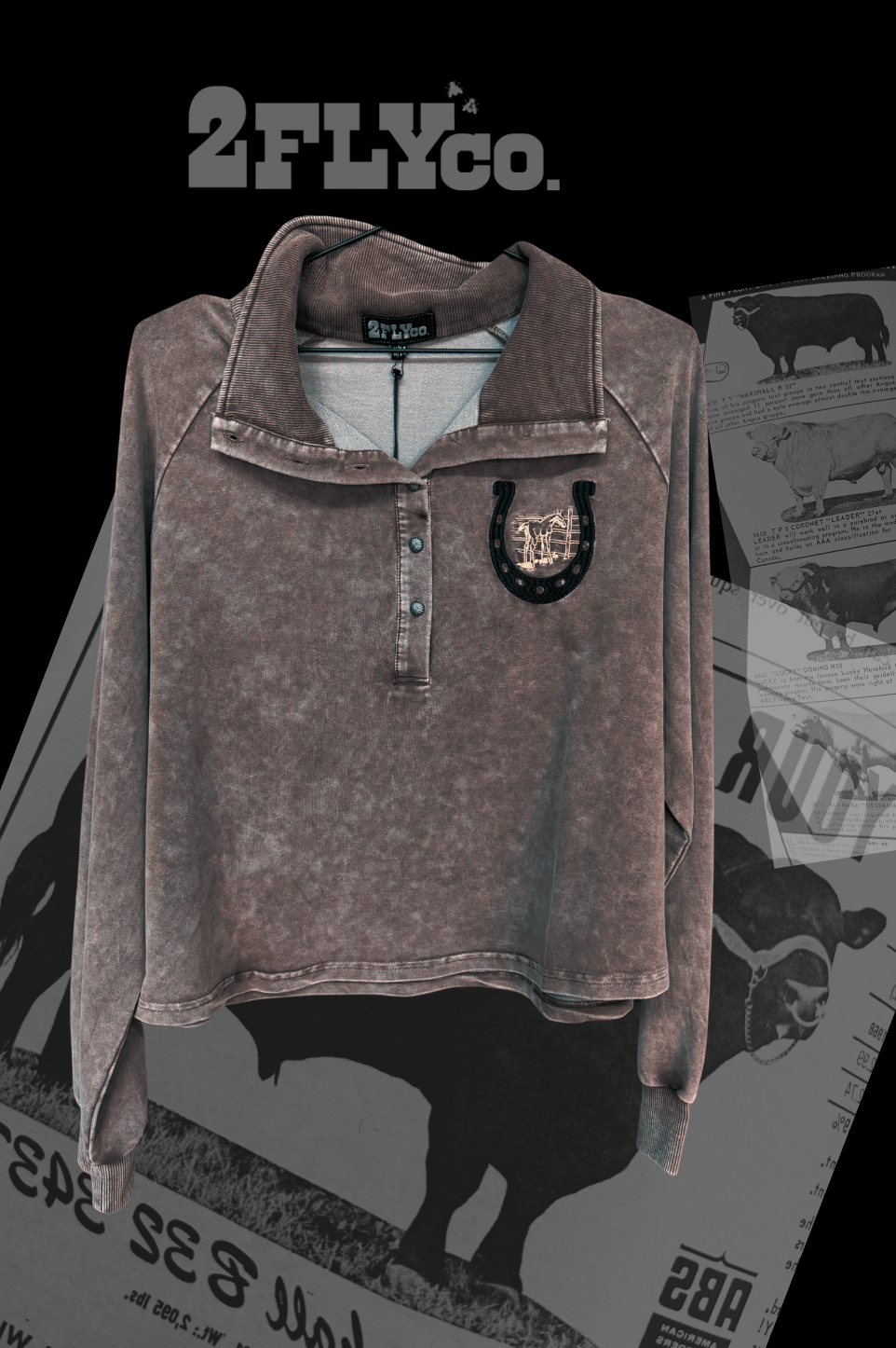 ROWEL 'EM UP PULLOVER *CHOC