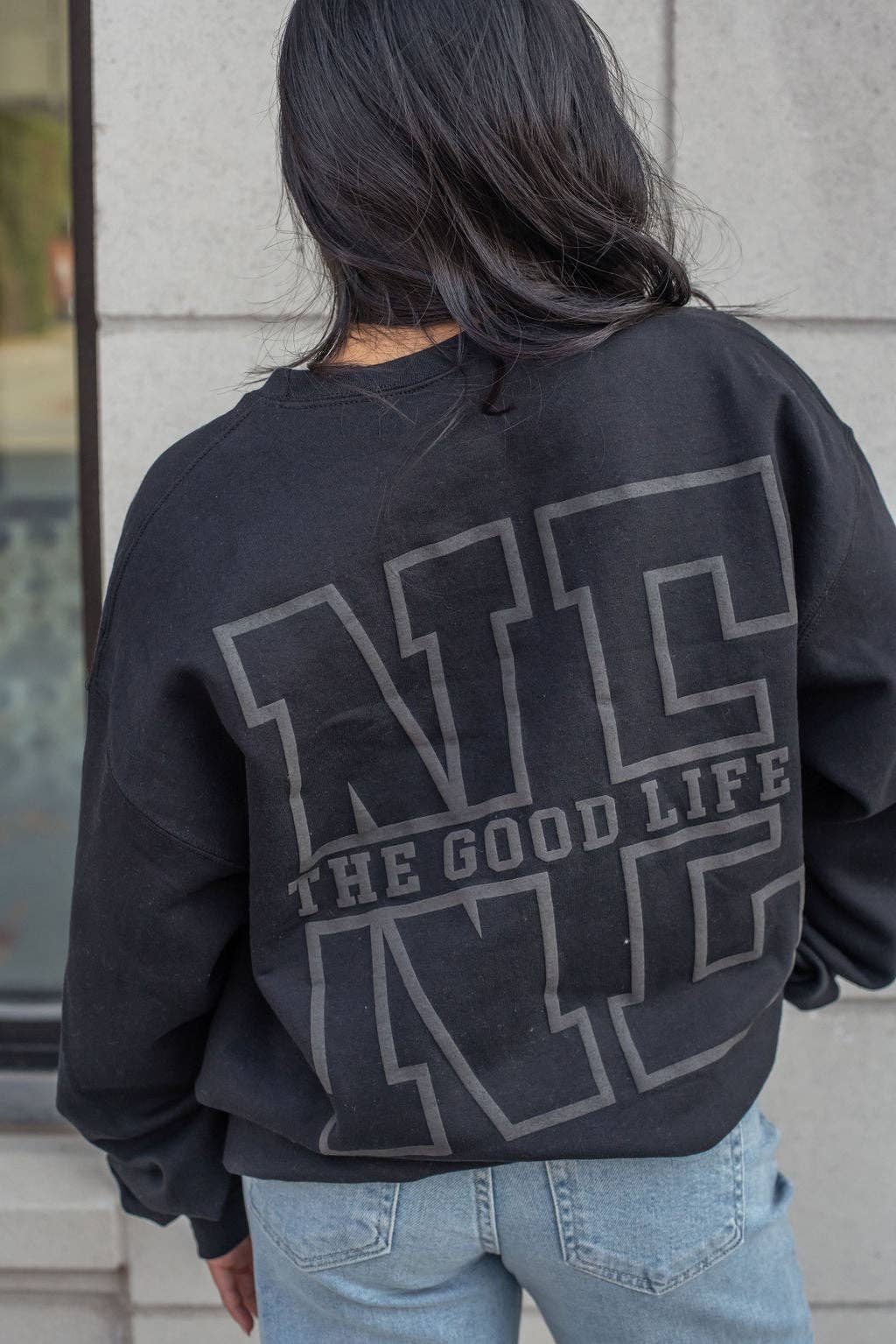 NE Crewneck Sweatshirt - Black