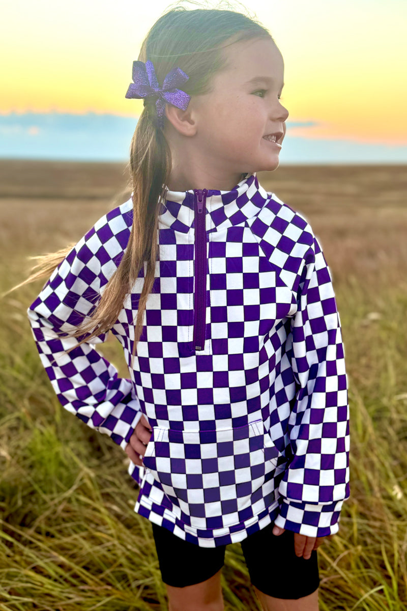 Mini Pep Rally Pullover - Purple