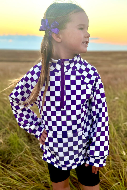 Mini Pep Rally Pullover - Purple