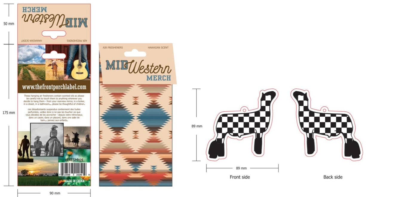 Checkerboard Show Sheep Air Freshener