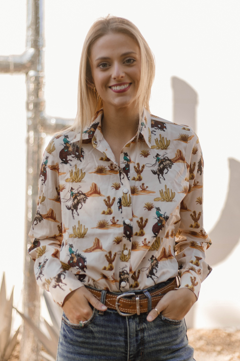 Down In The Desert Button Up