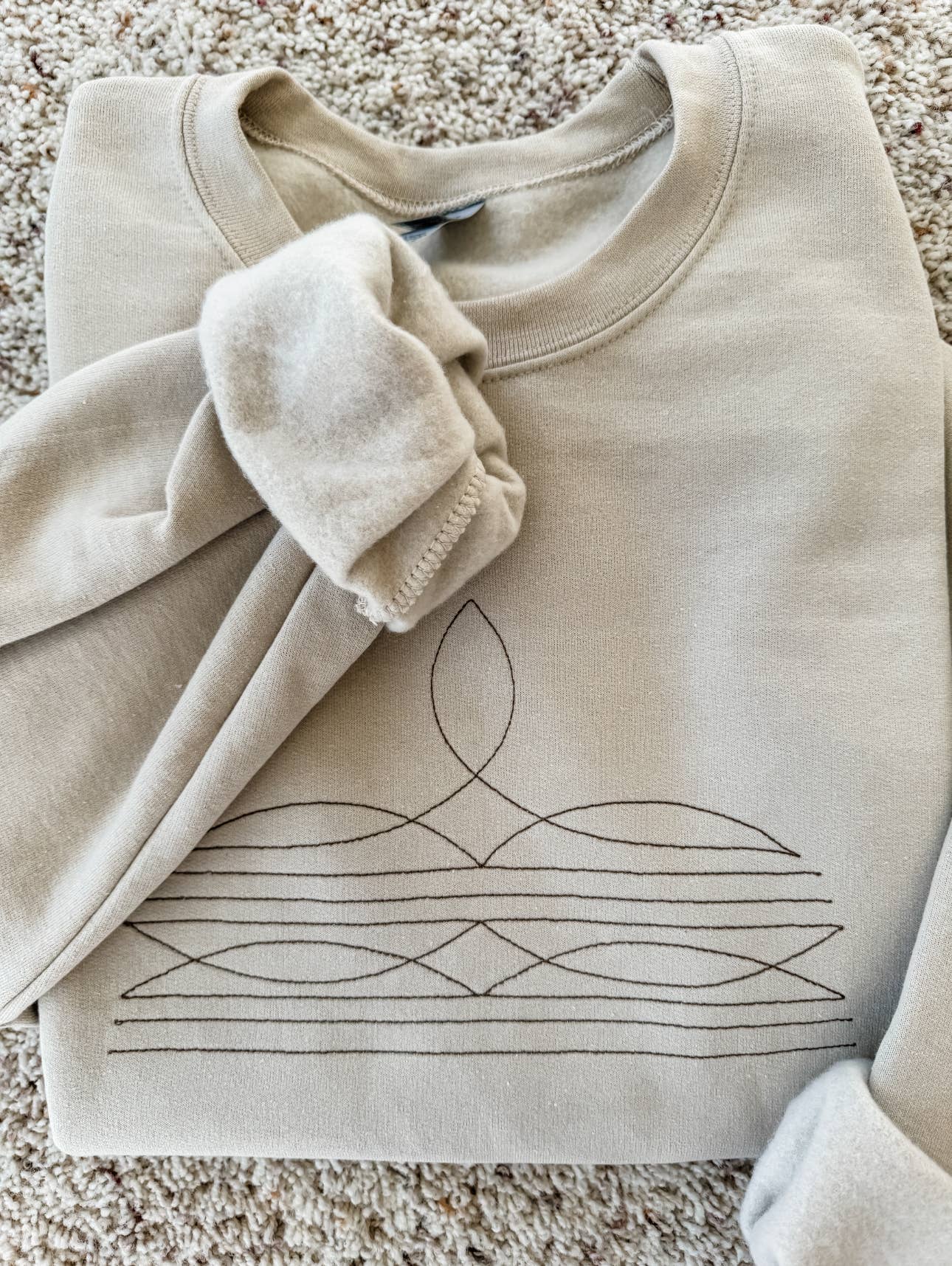 Boot Stitched Embroidered Sweatshirt