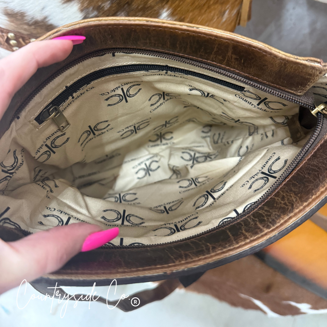 Bronco Tooled Leather Bolt Purse Limited Edition