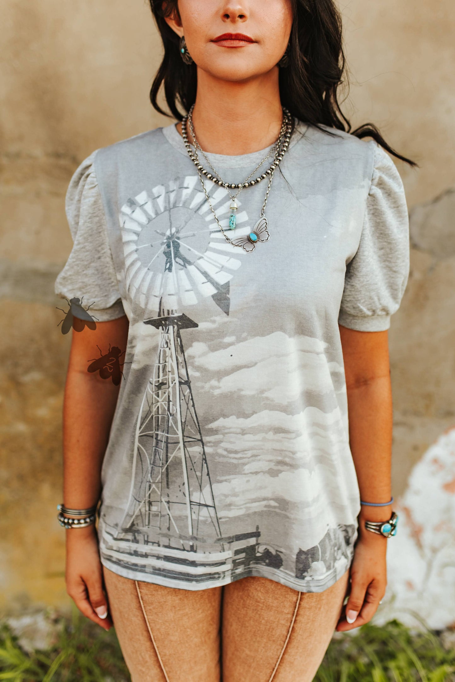 RANCH OASIS Puff Sleeve Tee