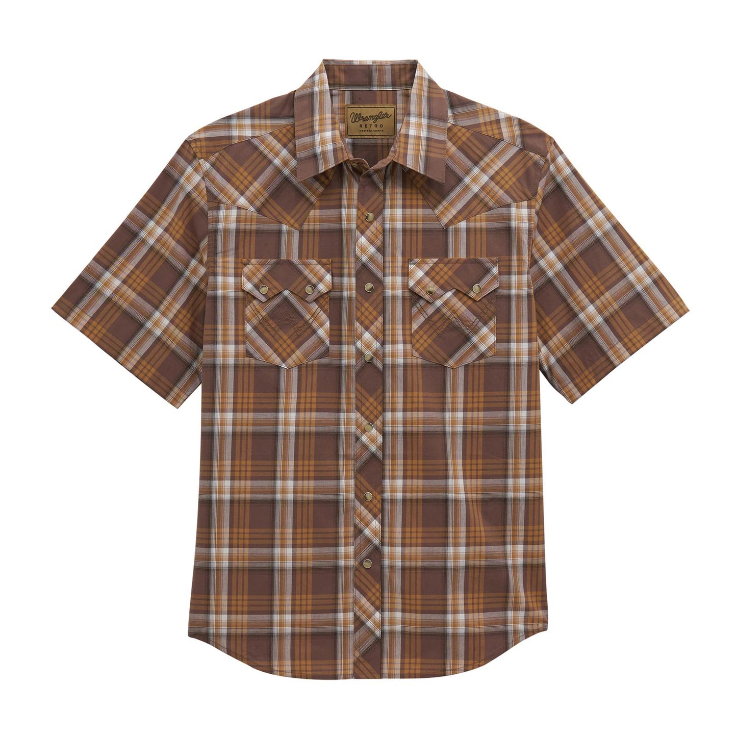 Men's Wrangler Retro® Short Sleeve Sawtooth Pocket Western Snap Shirt