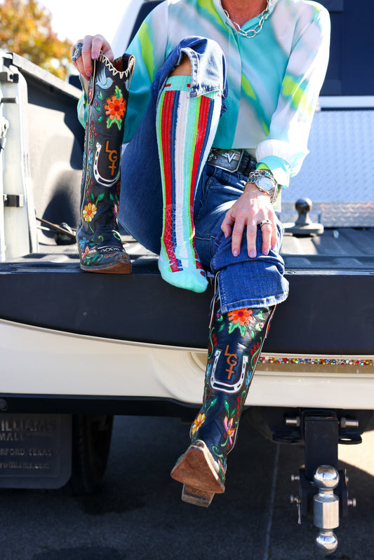 The Lucky 3 Pack | Western Soule Compass Performance Boot Socks
